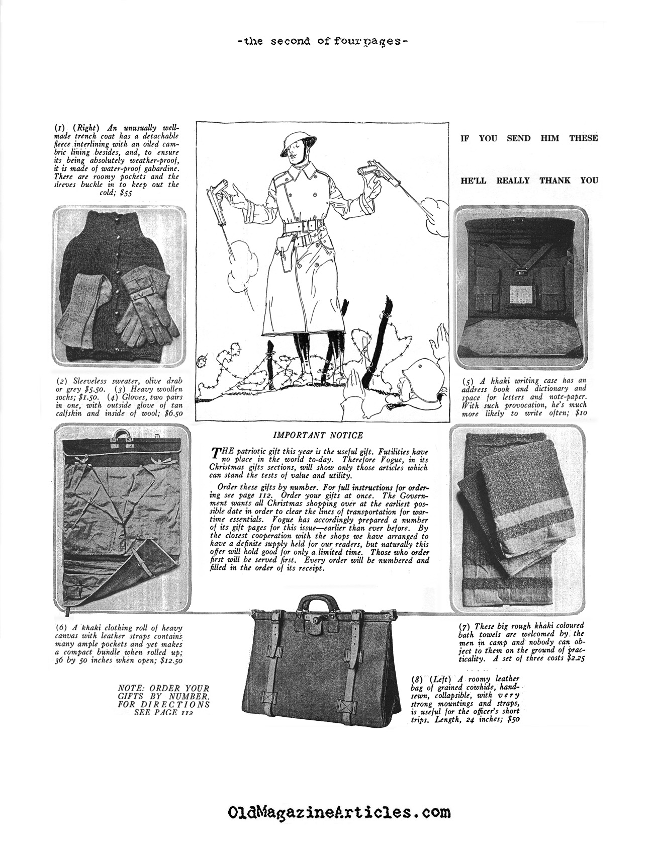 Christmas Shopping for the Doughboys (Vogue, 1918)